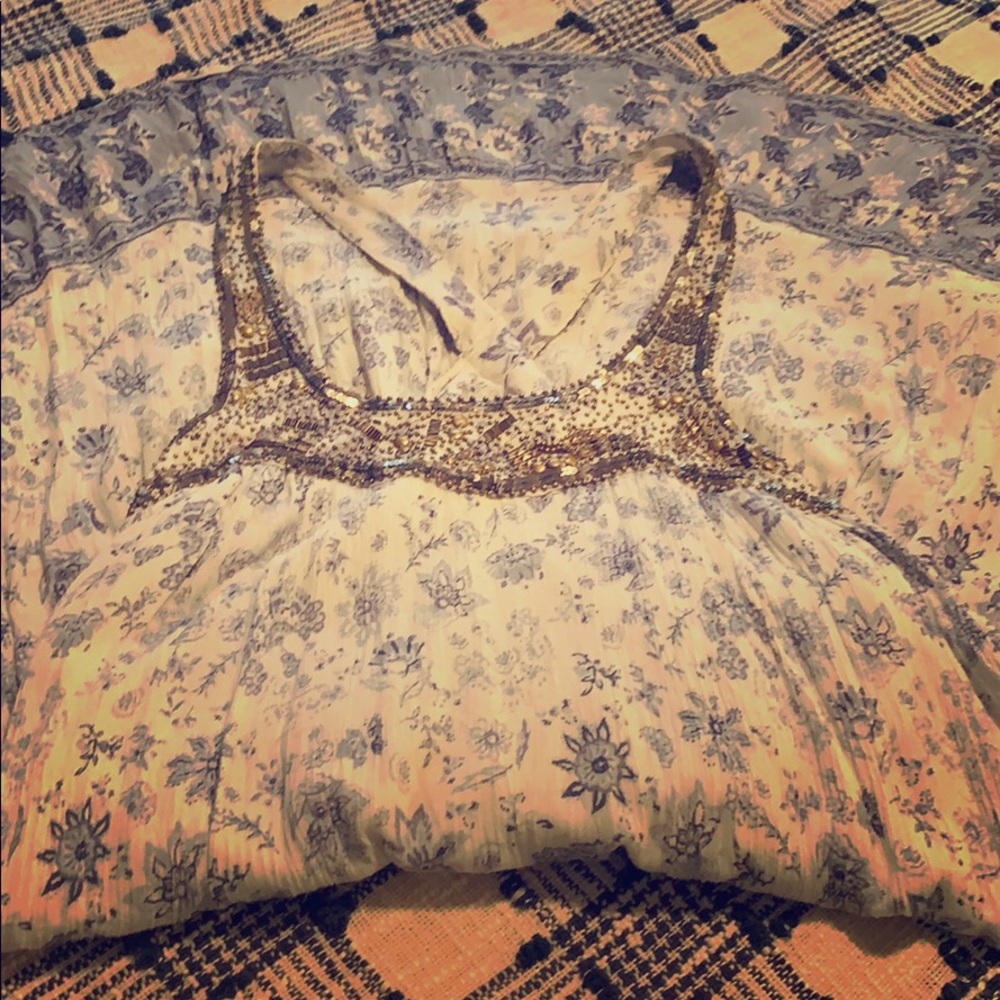 🏖 Altar’d State Beaded Floral Summer Dress